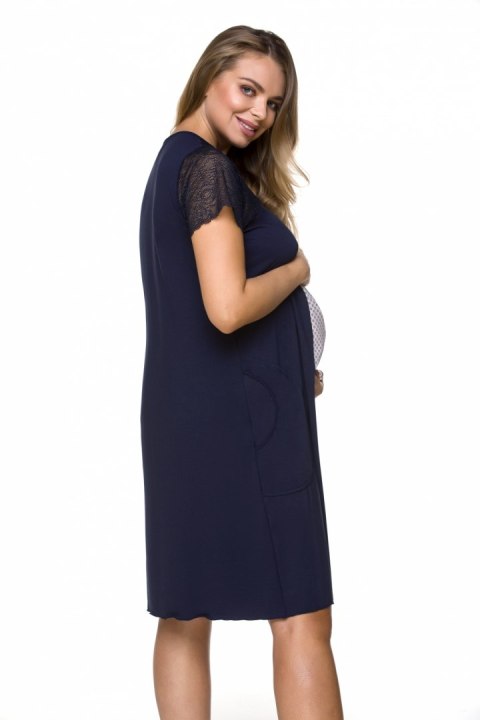 Koszulka nocna Koszula Nocna Ciążowa Model 3119 Navy - Lupo Line Lupo Line Koszulka nocna Koszula Nocna Ciążowa Model 3119 Navy - Lupo Line Lupo Line