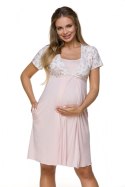 Koszulka nocna Koszula Nocna Ciążowa Model 3123 Pink - Lupo Line Lupo Line Koszulka nocna Koszula Nocna Ciążowa Model 3123 Pink - Lupo Line Lupo Line
