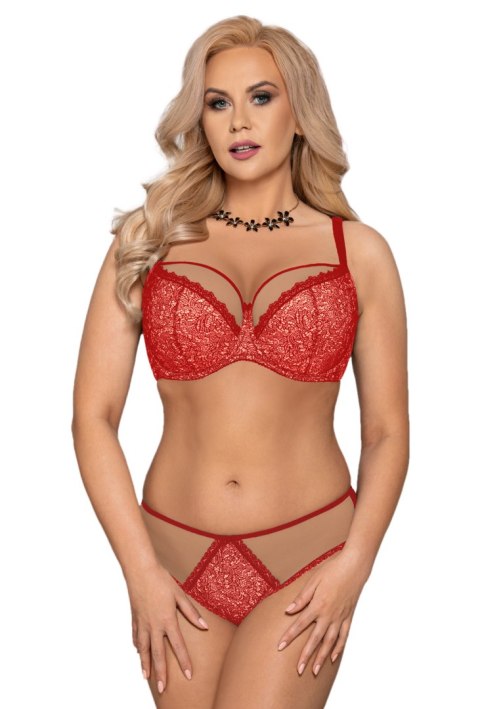 Biustonosz Soft Biustonosz Semi-Soft Model VB-323 Beige/Red - Vena Vena Biustonosz Soft Biustonosz Semi-Soft Model VB-323 Beige/Red - Vena Vena