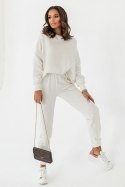 Bluza Damska Model Morelli D30 Śmietana - IVON IVON Bluza Damska Model Morelli D30 Śmietana - IVON IVON