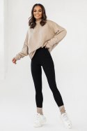 Bluza Damska Model Simple D27 Beige - IVON IVON Bluza Damska Model Simple D27 Beige - IVON IVON