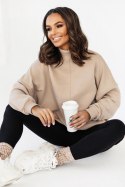 Bluza Damska Model Simple D27 Beige - IVON IVON Bluza Damska Model Simple D27 Beige - IVON IVON