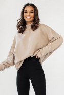 Bluza Damska Model Simple D27 Beige - IVON IVON Bluza Damska Model Simple D27 Beige - IVON IVON