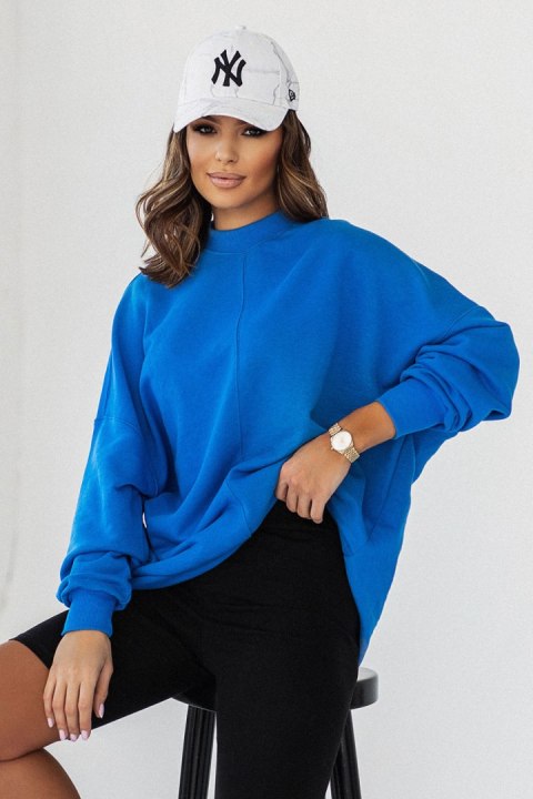 Bluza Damska Model Simple D27 Blue - IVON IVON Bluza Damska Model Simple D27 Blue - IVON IVON