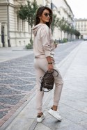 Spodnie Komplet Model Kanya D32 Beige - IVON IVON Spodnie Komplet Model Kanya D32 Beige - IVON IVON