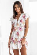 Sukienka Model Butterfly 352 Flowers White - IVON IVON Sukienka Model Butterfly 352 Flowers White - IVON IVON