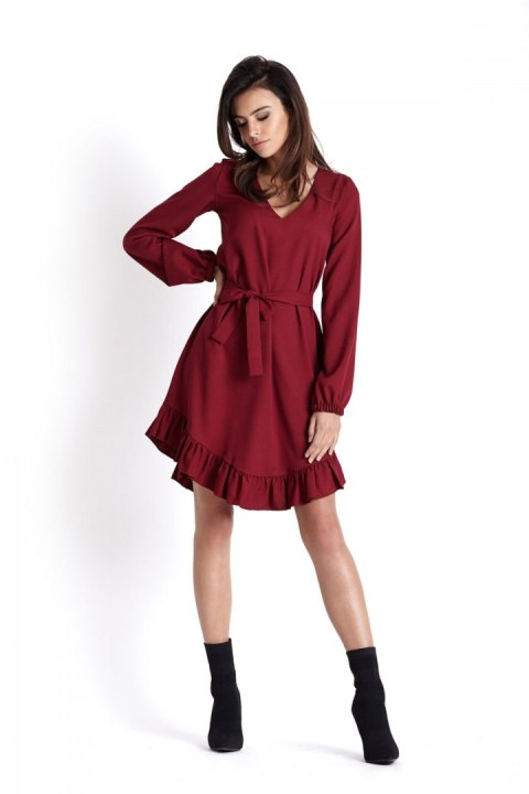 Sukienka Model Masha 224 Bordo - IVON IVON Sukienka Model Masha 224 Bordo - IVON IVON