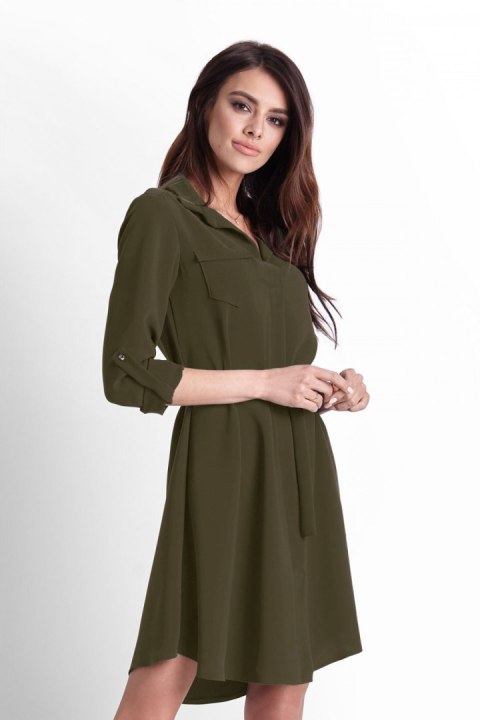 Sukienka Model Octavia 244 Khaki - IVON IVON Sukienka Model Octavia 244 Khaki - IVON IVON