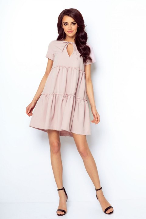 Sukienka Model Pola 214 Powder Pink - IVON IVON Sukienka Model Pola 214 Powder Pink - IVON IVON