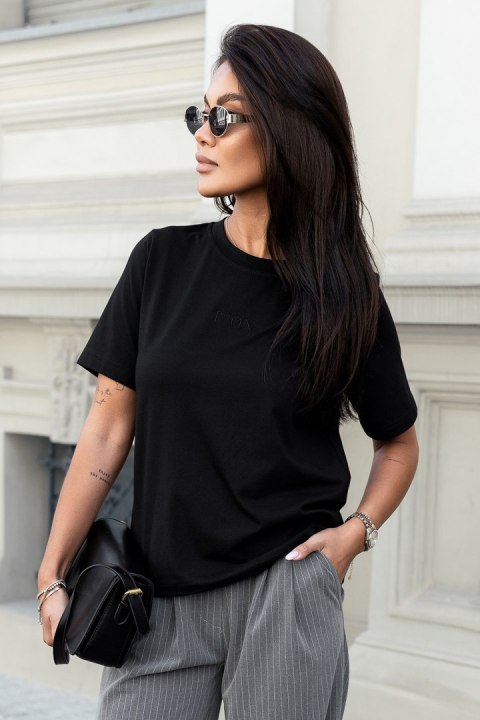 Tshirt Damski Model B57 Black - IVON IVON Tshirt Damski Model B57 Black - IVON IVON