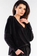 Bluzka Damska Model A417 Black - awama Awama Bluzka Damska Model A417 Black - awama Awama