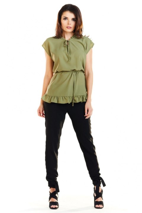 Bluzka Model A269 Khaki - awama Awama Bluzka Model A269 Khaki - awama Awama