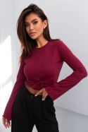 Bluzka Model Rose B61 Bordo - IVON IVON Bluzka Model Rose B61 Bordo - IVON IVON