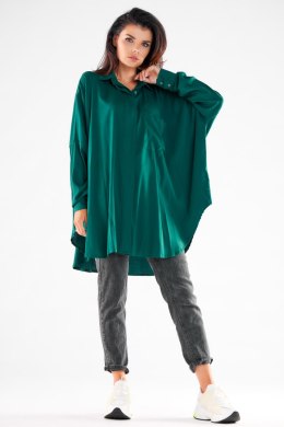 Koszula Damska Model A528 Bottle Green - awama Awama