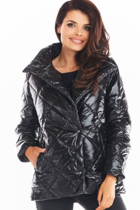 Kurtka Damska Model A384 Pikówka Black - awama Awama Kurtka Damska Model A384 Pikówka Black - awama Awama