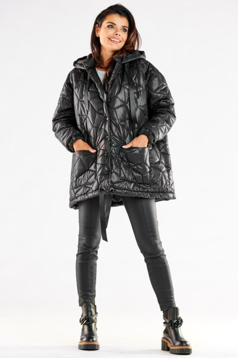 Kurtka Damska Model A536 Black - awama Awama Kurtka Damska Model A536 Black - awama Awama