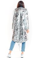Płaszcz Damski Model A339 Silver - awama Awama Płaszcz Damski Model A339 Silver - awama Awama