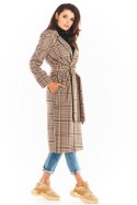 Płaszcz Damski Model A368 Brown - awama Awama Płaszcz Damski Model A368 Brown - awama Awama
