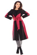 Płaszcz Damski Model A463 Bordo - awama Awama Płaszcz Damski Model A463 Bordo - awama Awama
