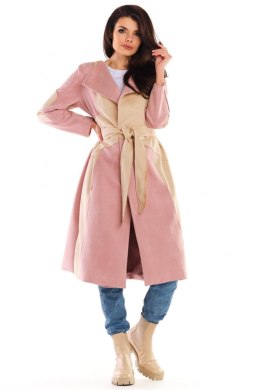 Płaszcz Damski Model A463 Powder Pink - awama Awama