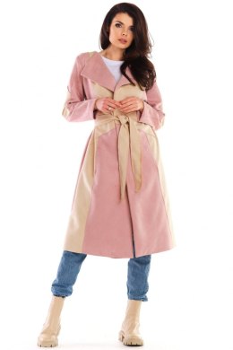 Płaszcz Damski Model A463 Powder Pink - awama Awama