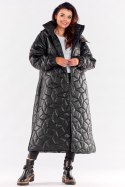 Płaszcz Damski Model A537 Black - awama Awama Płaszcz Damski Model A537 Black - awama Awama
