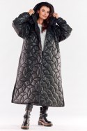 Płaszcz Damski Model A537 Black - awama Awama Płaszcz Damski Model A537 Black - awama Awama