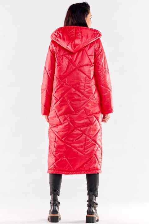 Płaszcz Damski Model A542 Red - awama Awama Płaszcz Damski Model A542 Red - awama Awama