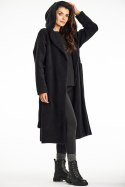 Płaszcz Damski Model A682 Black - awama Awama Płaszcz Damski Model A682 Black - awama Awama