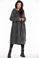 Płaszcz Damski Model A682 Grey - awama Awama Płaszcz Damski Model A682 Grey - awama Awama