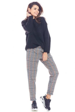 Spodnie Damskie Model A365 Navy Krata - awama Awama