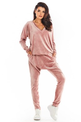Spodnie Damskie Model A377 Pink Welur - awama Awama