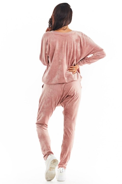 Spodnie Damskie Model A377 Pink Welur - awama Awama Spodnie Damskie Model A377 Pink Welur - awama Awama