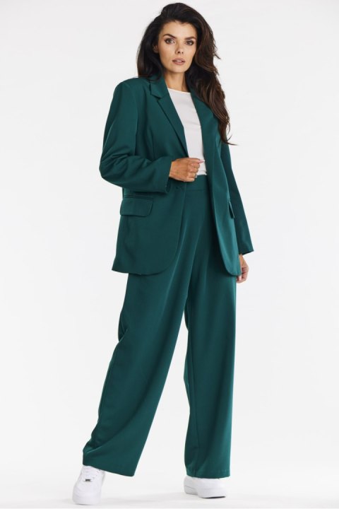 Spodnie Damskie Model A674 Bottle Green - awama Awama Spodnie Damskie Model A674 Bottle Green - awama Awama