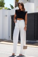 Spodnie Damskie Model Bahari 369 Cream - IVON IVON Spodnie Damskie Model Bahari 369 Cream - IVON IVON