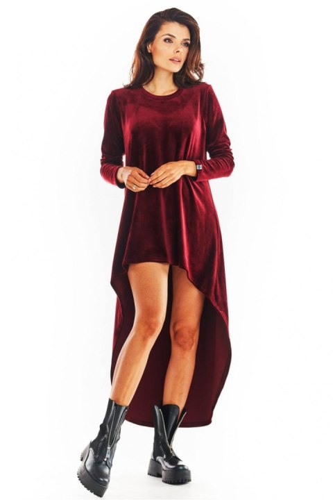 Sukienka Model A379 Bordo Welur - awama Awama Sukienka Model A379 Bordo Welur - awama Awama