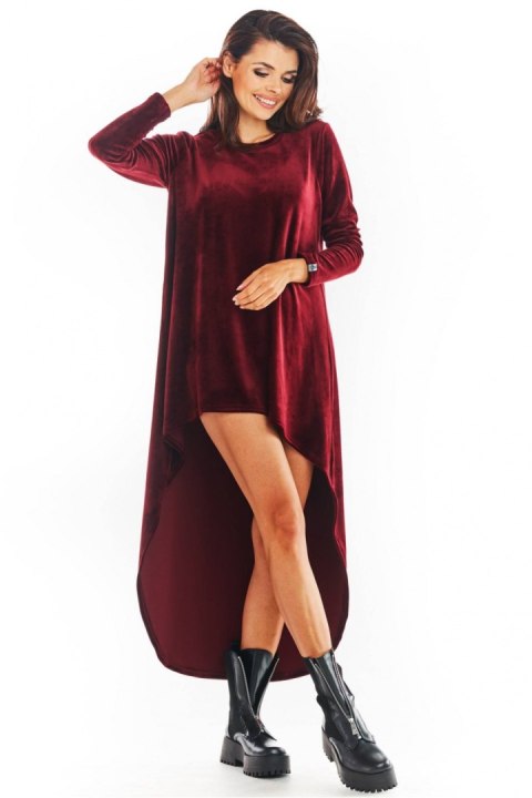 Sukienka Model A379 Bordo Welur - awama Awama Sukienka Model A379 Bordo Welur - awama Awama