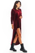 Sukienka Model A379 Bordo Welur - awama Awama Sukienka Model A379 Bordo Welur - awama Awama