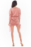 Sukienka Model A405 Welur Pink - awama Awama Sukienka Model A405 Welur Pink - awama Awama