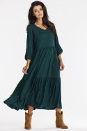 Sukienka Model A669 Bottle Green - awama Awama Sukienka Model A669 Bottle Green - awama Awama