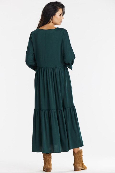 Sukienka Model A669 Bottle Green - awama Awama Sukienka Model A669 Bottle Green - awama Awama