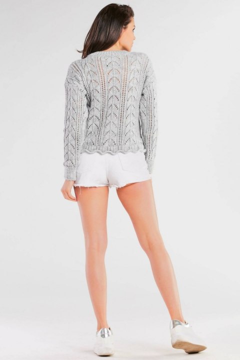 Sweter Damski Model A446 Grey - awama Awama Sweter Damski Model A446 Grey - awama Awama