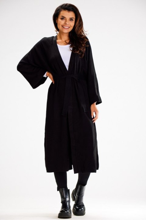 Sweter Kardigan Model A617 Black - awama Awama Sweter Kardigan Model A617 Black - awama Awama
