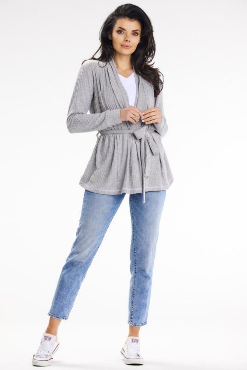 Sweter Kardigan Model A655 Grey - awama Awama Sweter Kardigan Model A655 Grey - awama Awama