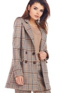 Żakiet Model A364 Brown Krata - awama Awama Żakiet Model A364 Brown Krata - awama Awama