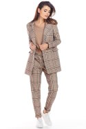 Żakiet Model A364 Brown Krata - awama Awama Żakiet Model A364 Brown Krata - awama Awama