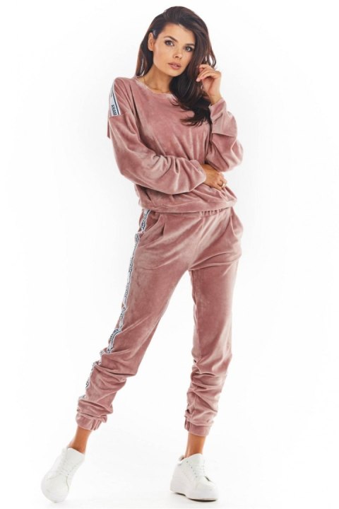 Bluza Damska Model A374 Pink Welur - awama Awama Bluza Damska Model A374 Pink Welur - awama Awama