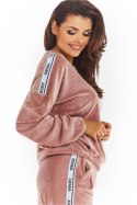 Bluza Damska Model A374 Pink Welur - awama Awama Bluza Damska Model A374 Pink Welur - awama Awama