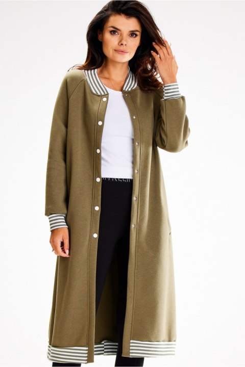 Bluza Damska Model A612 Khaki - awama Awama Bluza Damska Model A612 Khaki - awama Awama
