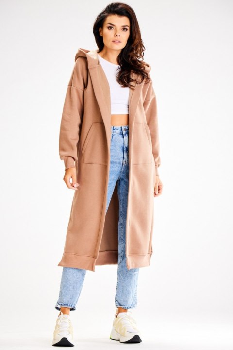 Bluza Damska Model A613 Beige - awama Awama Bluza Damska Model A613 Beige - awama Awama